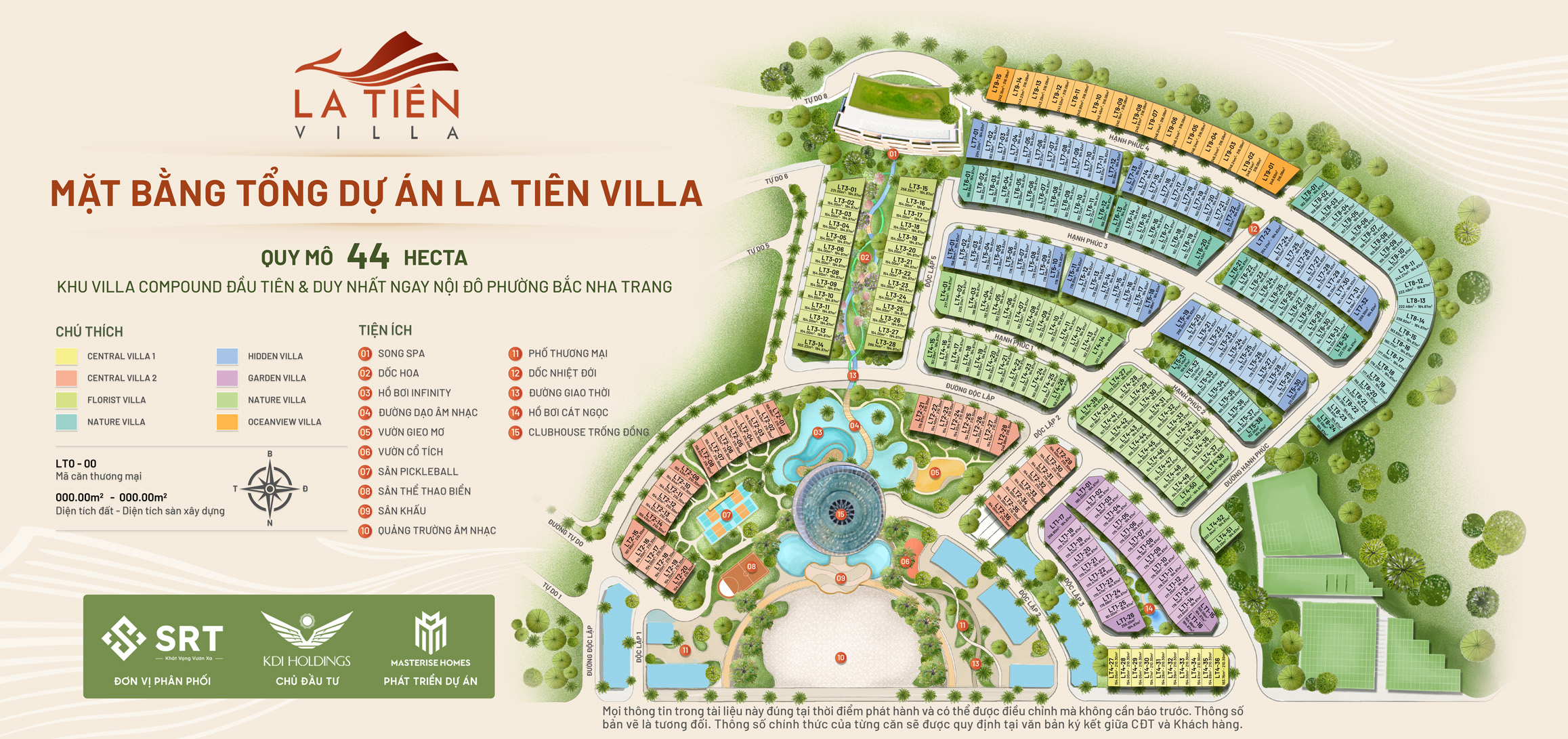 Mặt bằng tổng dự án La Tiên Villa